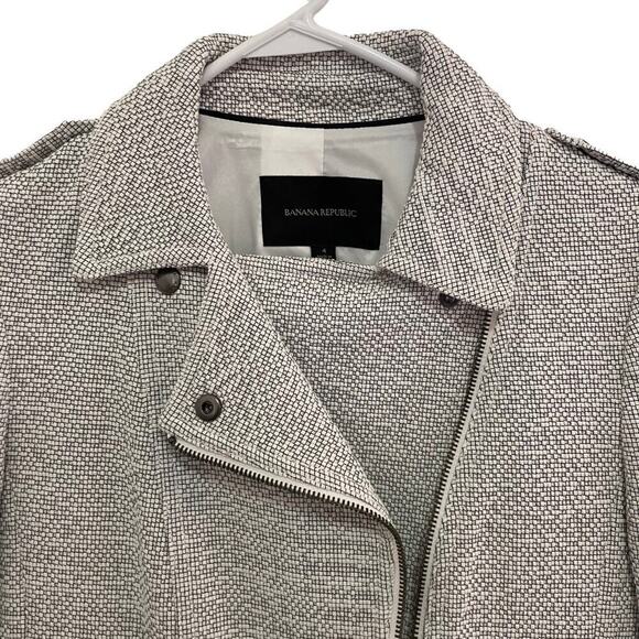 Banana Republic Textured Moto Jacket NWT Size 4 | $165 Retail - Picture 4 of 12